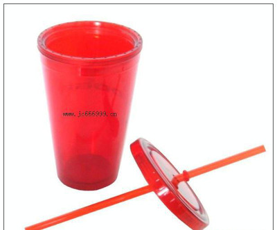 【新款熱銷(xiāo)】廠家定做流行水杯 雙層塑料杯禮品促銷(xiāo) 星巴克